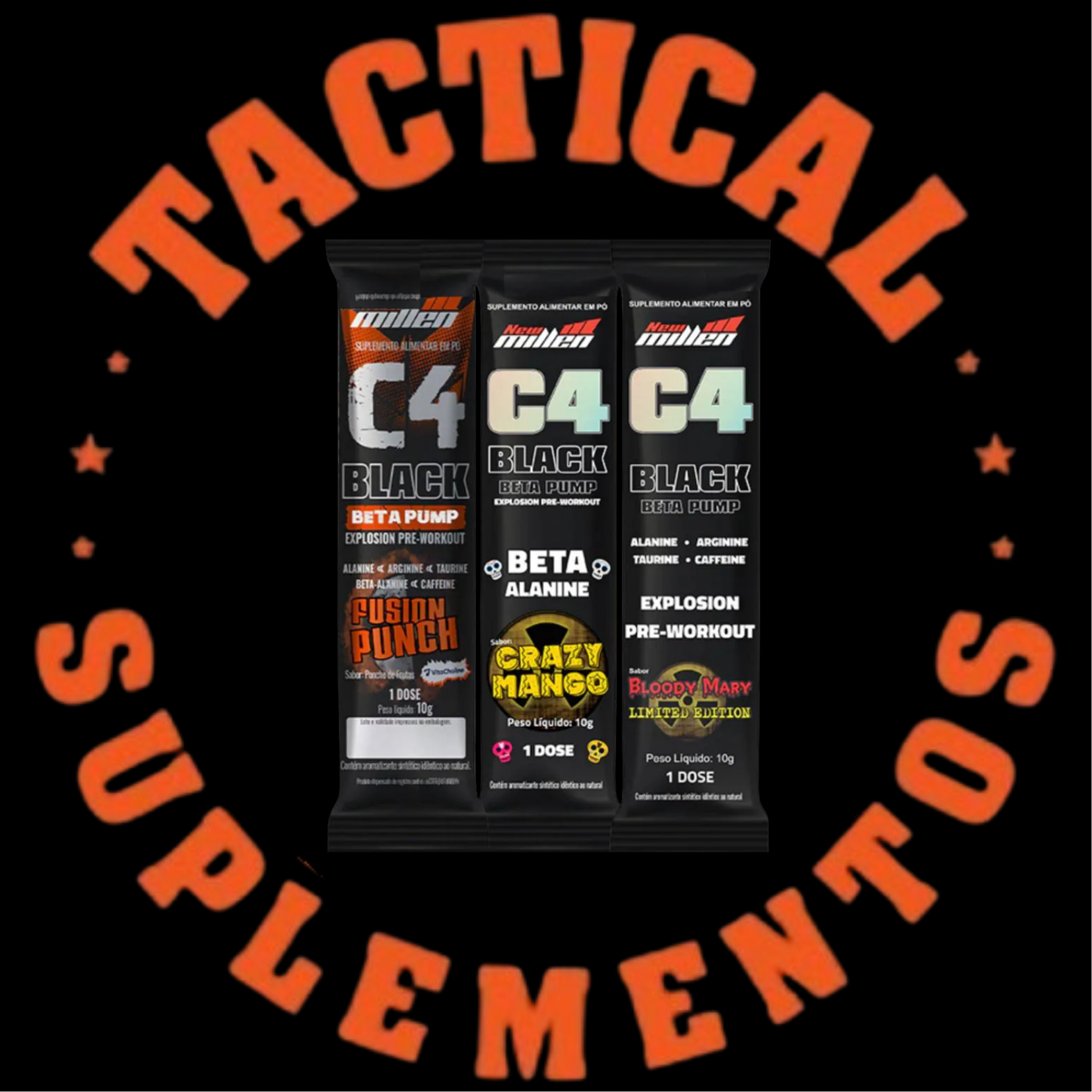 PRE TREINO C4 BLACK BETA PUMP NEW MILLEN 10G - SACHÊ