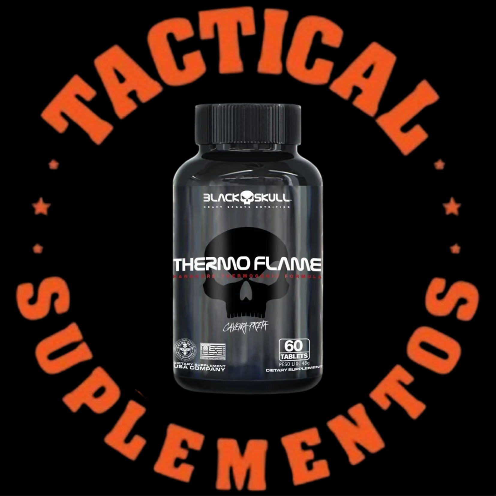 TERMOGENICO THERMO FLAME BLACK SKULL 60 CÁPSULAS