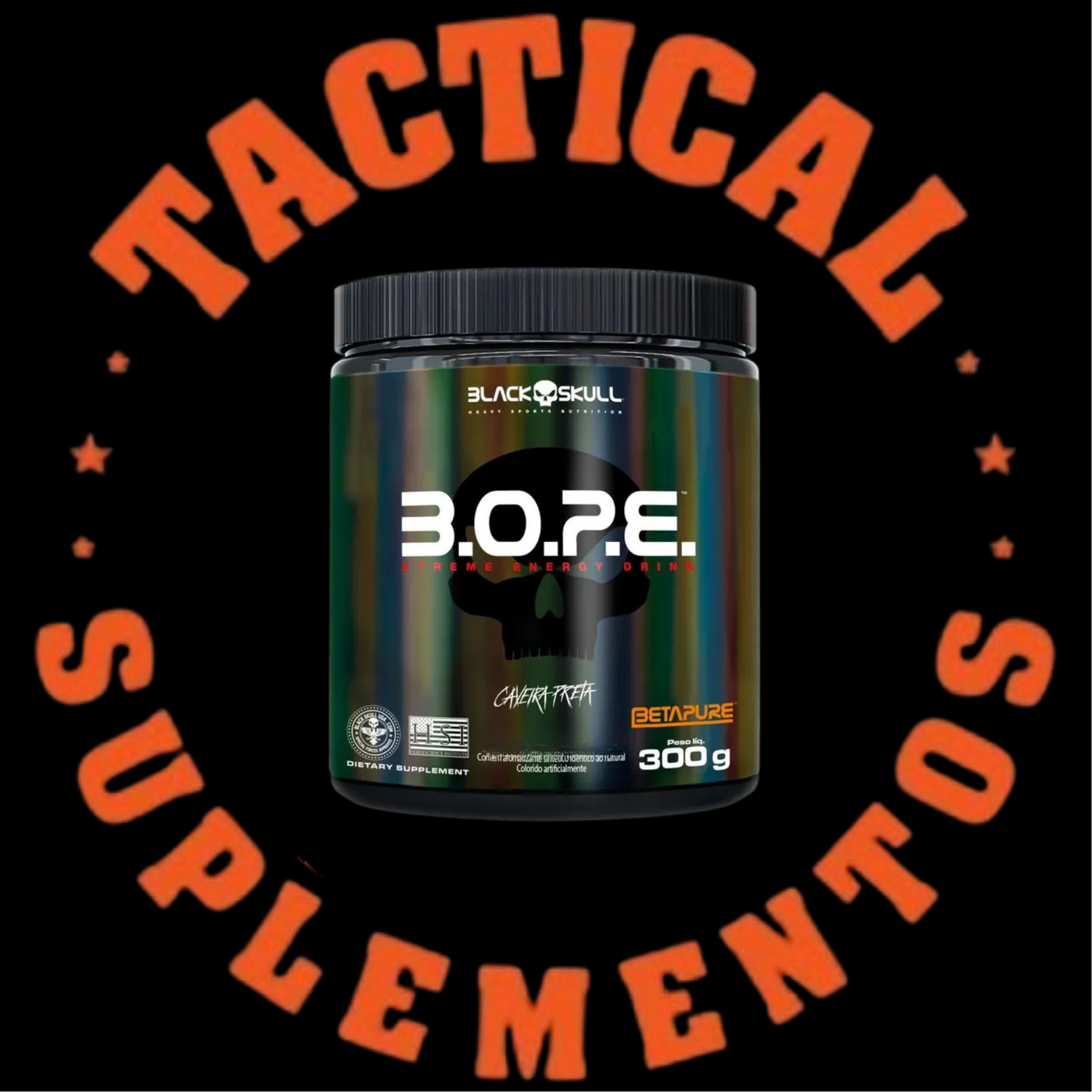 PRE TREINO B.O.P.E BLACK SKULL 150G