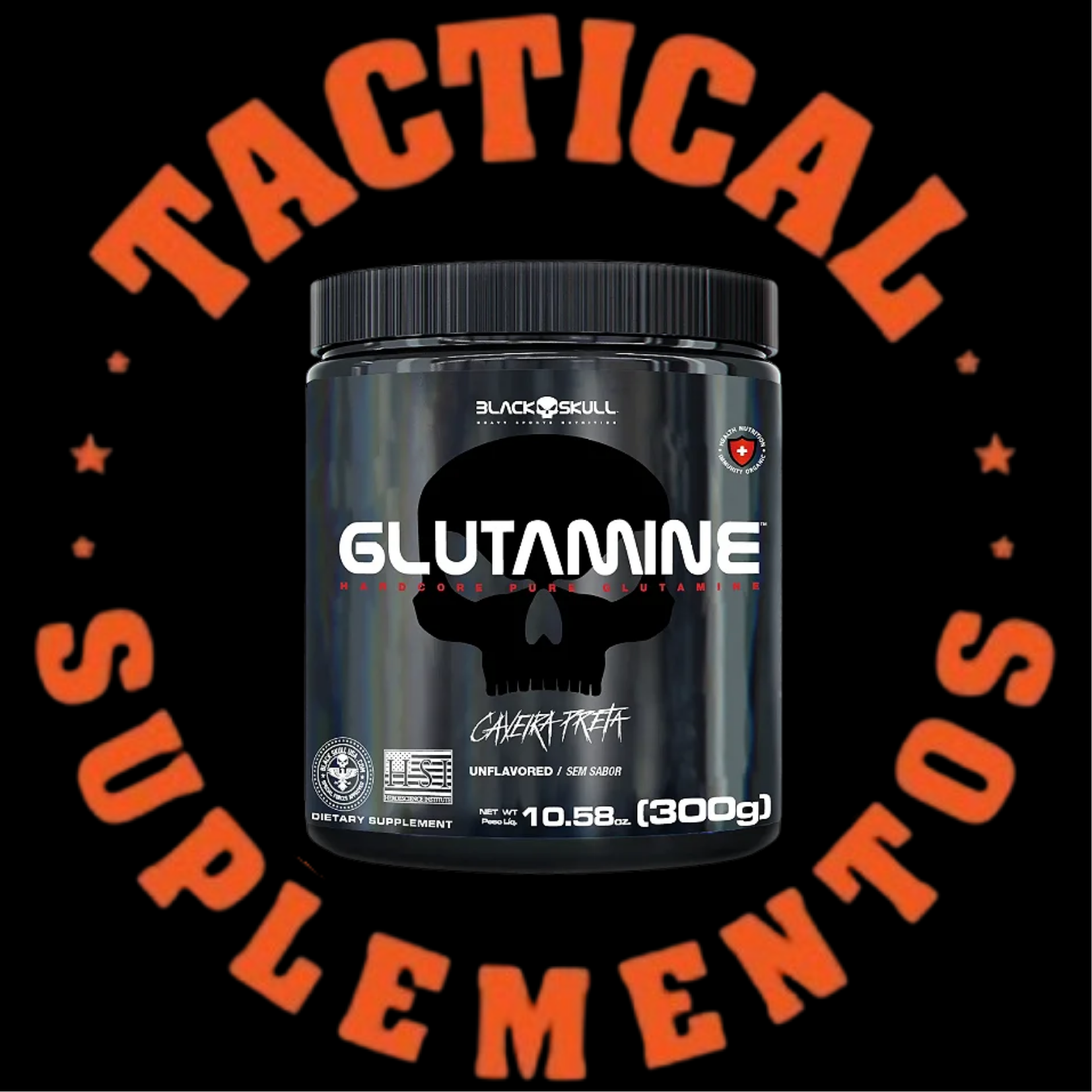 GLUTAMINA BLACK SKULL 300G