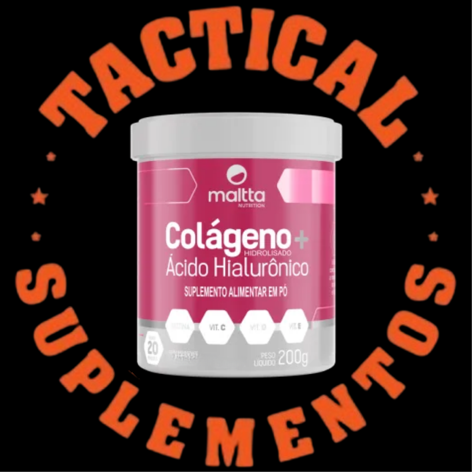 COLAGENO+ÁCIDO HIALURÔNICO MALTTA NUTRITION 200G